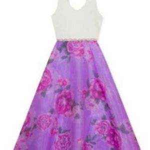 Rare Editions Big Girls Floral Organza Dress
